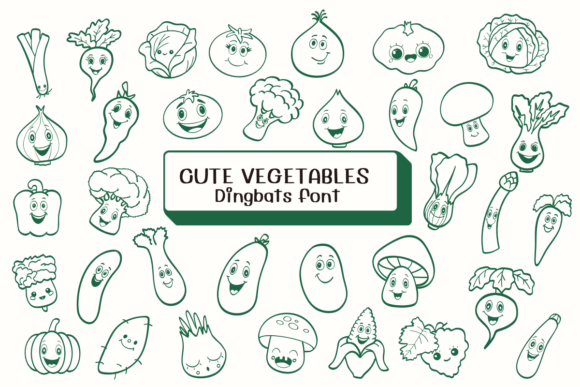 Cute Vegetables: A Charming Font for Playful Design