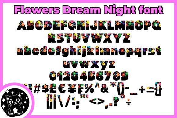 Flowers Dream Night: A Whimsical Typeface for Creative Projects
