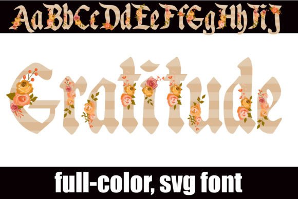 Gratitude: A Color Font for Festive Design Projects