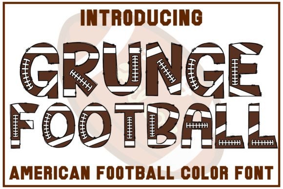 Grunge Football: A Dynamic Color Font for Sports Design