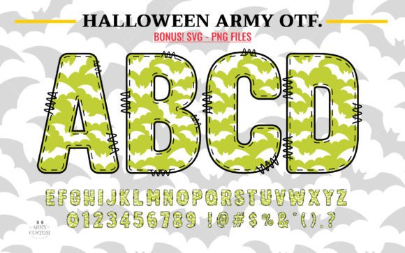Halloween Army Bats: Elevating Your Design with Spooky Typography