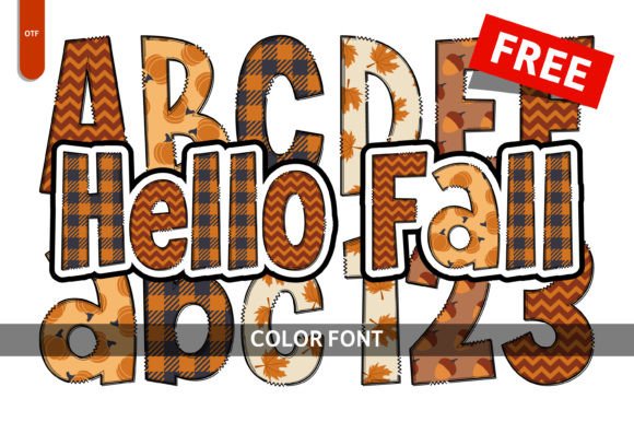 Hello Fall: A Vibrant Color Font for Autumn Designs