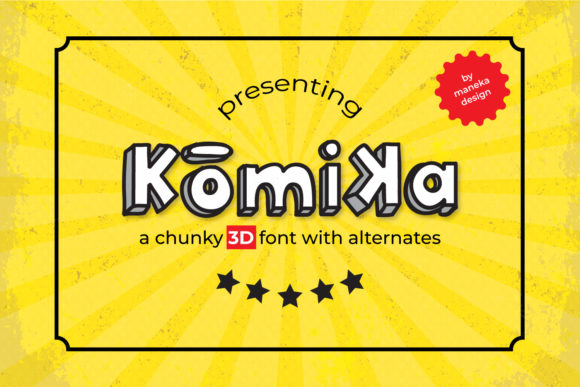 Komika: 3D Retro Fonts for Bold Design