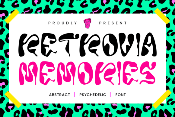 Retrovia Memories: A Psychedelic Font for Bold Visual Design