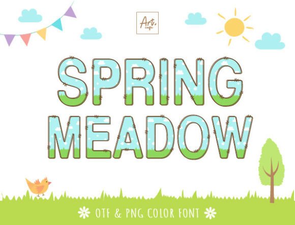 Spring Meadow: A Fresh Typography Asset for Seasonal Design